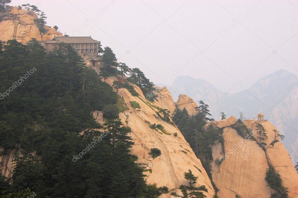 Temple at holy Mount Hua Shan, China