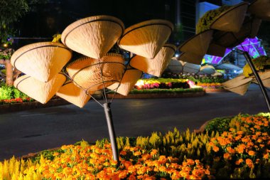 Tet Vietnam yeni yıl kutlama Saigon, Vietnam için dekorasyon