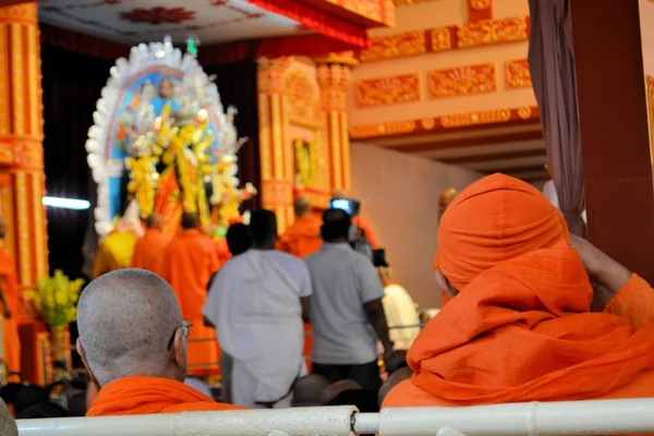 Ceremonia principal durante Durga Puja en Belur Math, Calcuta —  Fotos de Stock