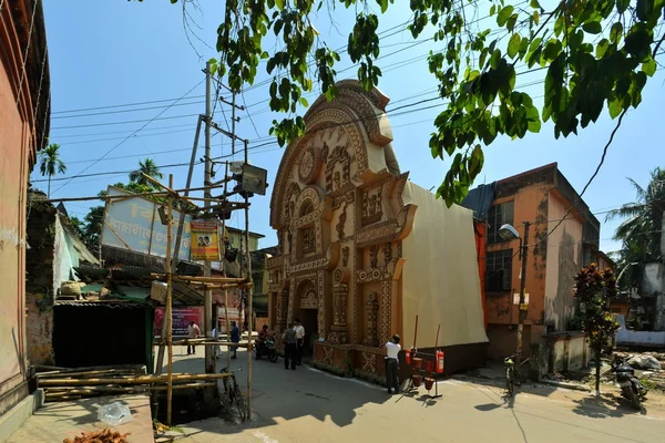 Sandale, Tempel auf Zeit für die hinduistische Göttin Durga, Kolkata — Stockfoto