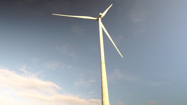 Záběry Ženského Asijského Inženýra Jízda Kole Zkontrolovat Větrné Turbíny Systémy — Stock video