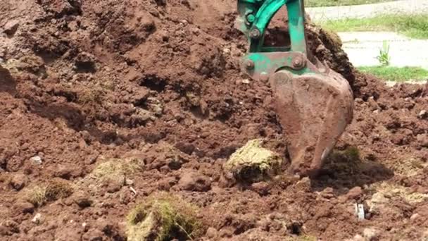 Πλάνα Διαδικασία Εργασίας Για Σκάψιμο Στην Άμμο — Αρχείο Βίντεο