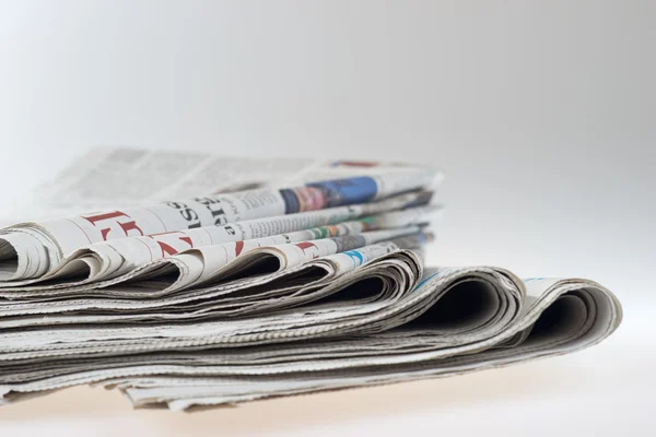 Pile of old newspapers — Stock Photo, Image