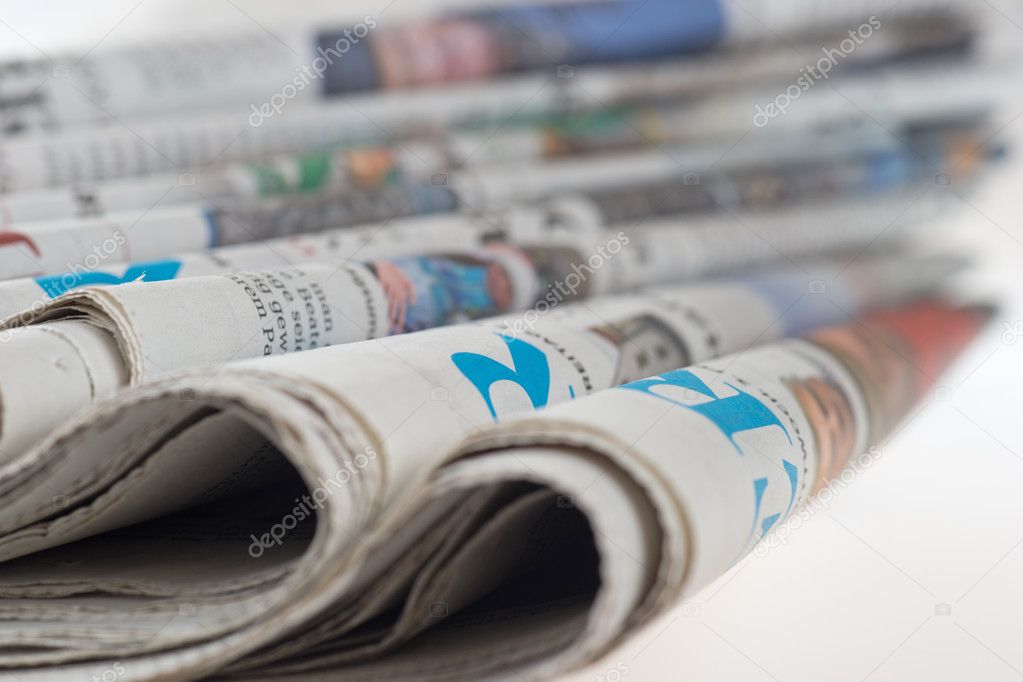 Pile of old newspapers