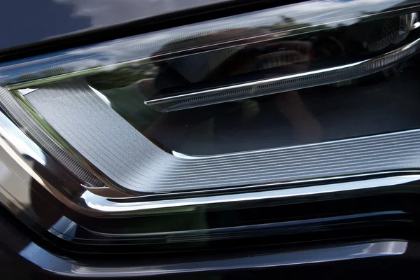 Closeup of car headlight — Stock Photo, Image