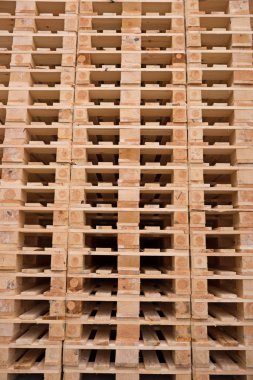 wooden pallets in stock clipart