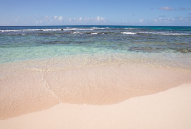 Yaz plaj arka plan temiz kum ile