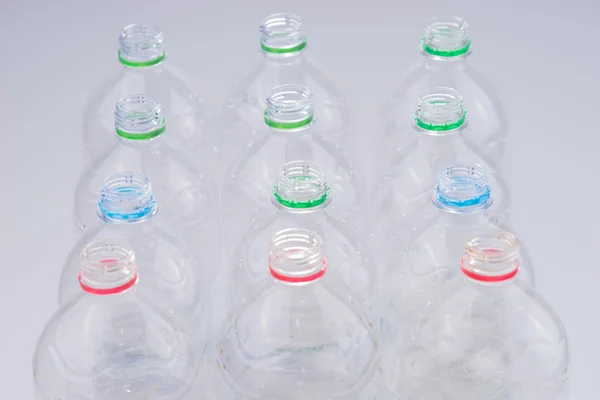 Close up of empty used plastic bottles — Stock Photo, Image