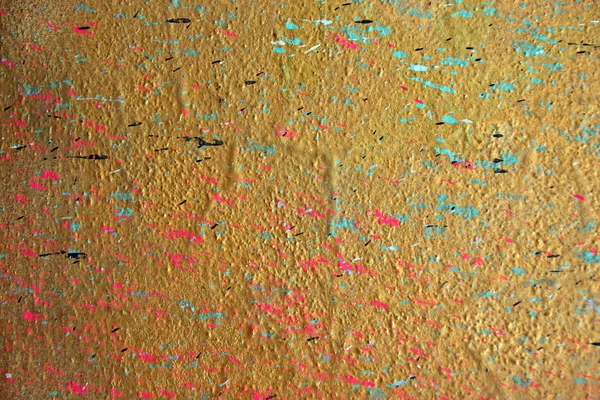 Colored splatter on the wall