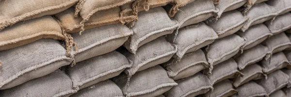 Background of sandbags for flood defense — Stock Photo, Image