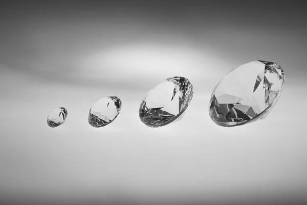 Quatro diamantes seguidos — Fotografia de Stock