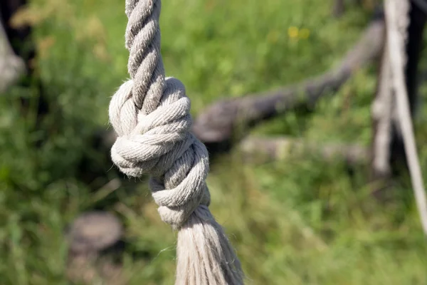 ロープの端に結び目 — ストック写真