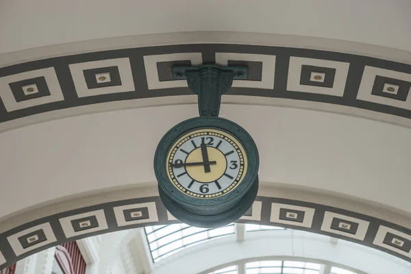 Hanging public clock — Stock Photo, Image