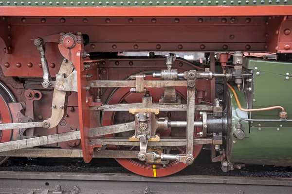 Steam locomotive detalj med vevar — Stockfoto