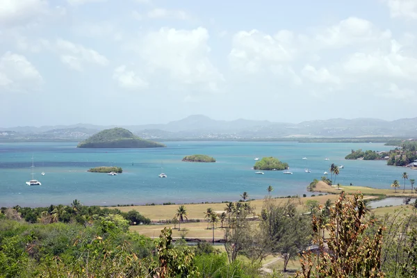 De pittoreske jachthaven van Les Trois Ilets, Martinique — Stockfoto