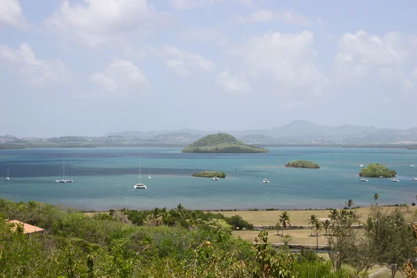 De pittoreske jachthaven van Les Trois Ilets, Martinique — Stockfoto