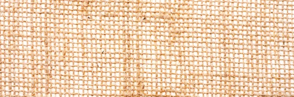 Gewebter Brauner Klecks Hintergrund Des Panoramischen Texturmusters Textur Des Sacktuchs — Stockfoto