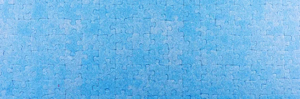 Puzzle Puzzle Primo Piano Pezzi Puzzle Blu Immagine Panoramica Immagine Stock