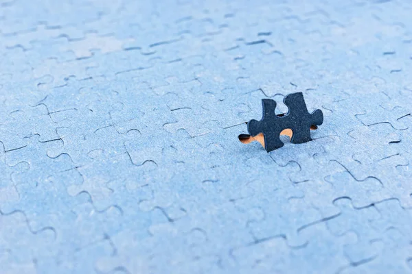 Puzzle One Missing Piece Problem Solving Concept — Stock Photo, Image