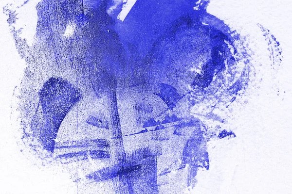 抽象的な青の背景 壁に青いペンキの汚れ — ストック写真