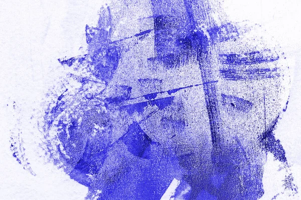 抽象的な青の背景 壁に青いペンキの汚れ — ストック写真