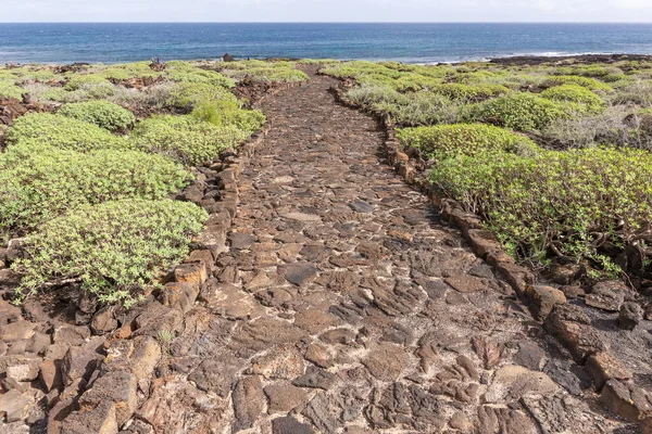 Sendero Vacío Hecho Piedras Volcánicas — Foto de Stock