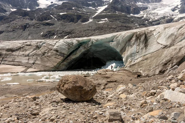 Caverna Glaciar Pasterze Áustria Julho 2021 — Fotografia de Stock