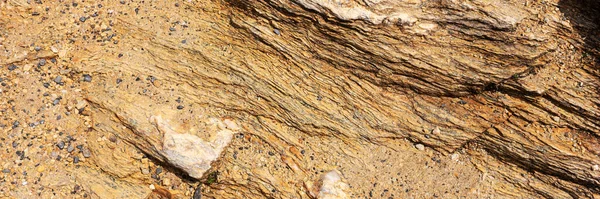 Sfondo Roccioso Marrone Chiaro Chiudete Immagine Panoramica — Foto Stock