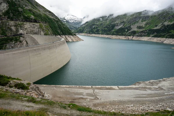 Maltastaudamm Kolbreinspeicher Korutany Rakousko Přehrada Přehrada Vodní Elektrárny Ohromující Alpské — Stock fotografie