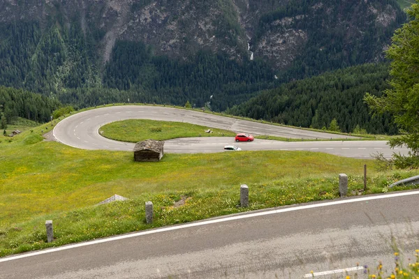 Curva 180 Gradi Sulla Grossglockner High Alpine Road Austria — Foto Stock