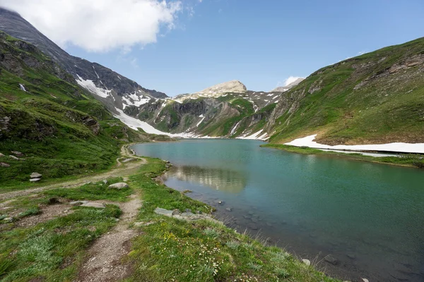 Prachtig Alpine Meer Genaamd Nassfeld Speicher Hohe Tauern National Park — Stockfoto