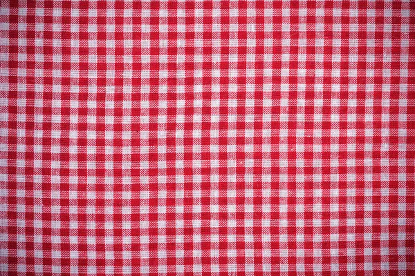 Red Checkered Kitchen Linen Cloth — Stock Photo, Image