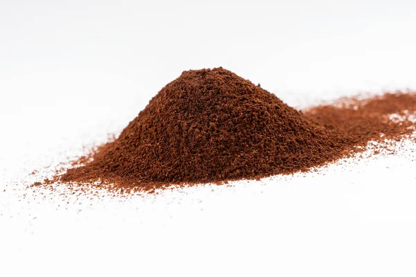 Pile Coffee Powder Isolated White — Stock Photo, Image