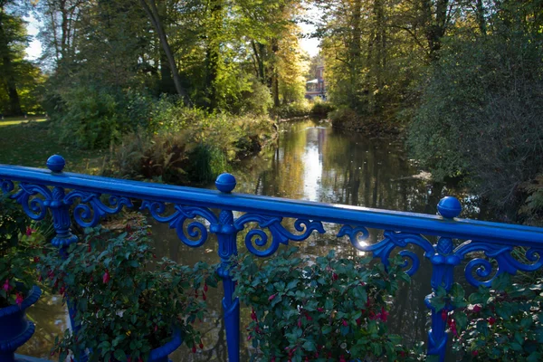 公園で青い橋 — ストック写真