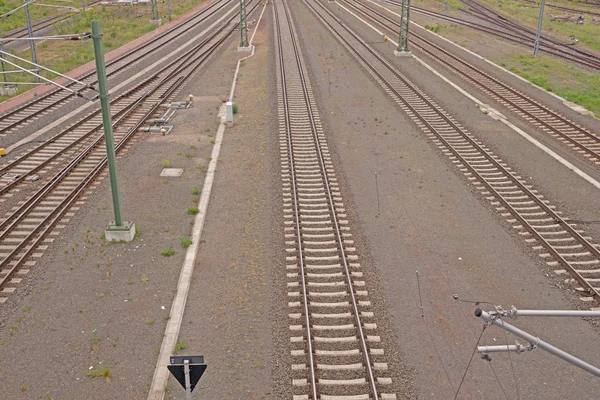 Railway tracks view from above — Stock Photo, Image