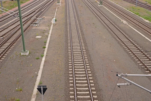 Railway tracks view from above — Stock Photo, Image