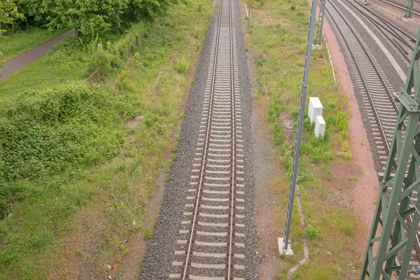 Spoorlijn nummers weergave van bovenaf — Stockfoto