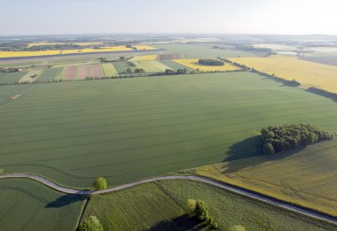 Alanları ve yollar yukarıdan
