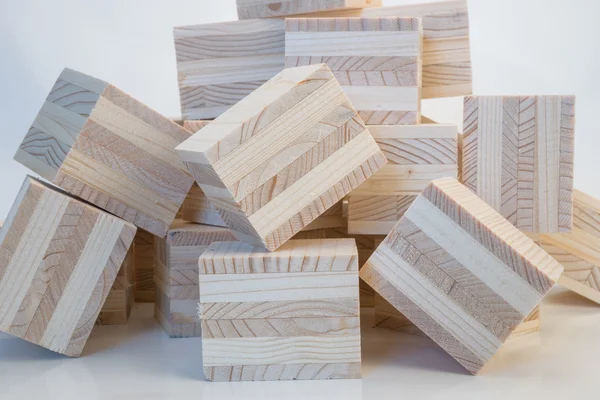 Montón de cubos de madera — Foto de Stock