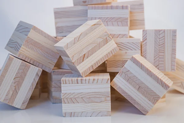 Heap de cubos de madeira — Fotografia de Stock