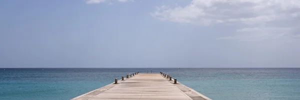 Море и пирс острова Мартиника — стоковое фото
