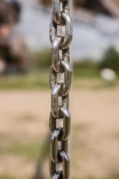 Detailní záběr kovového řetězu — Stock fotografie