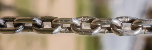 Primo piano della catena metallica — Foto Stock