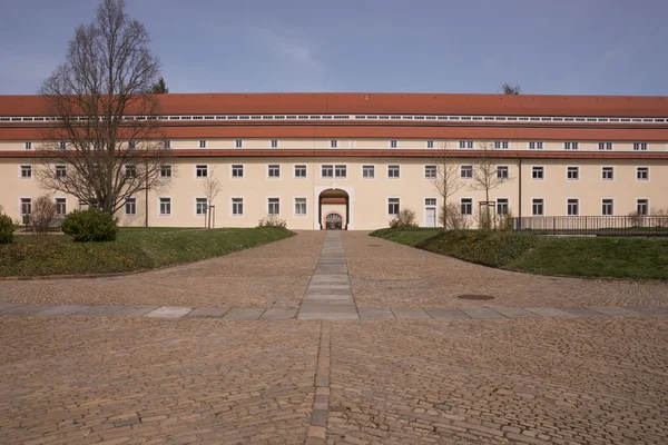 Widok na zamek myśliwski Hubertusburg — Zdjęcie stockowe