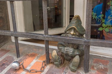 cüce heykelini Wroclaw, Polonya