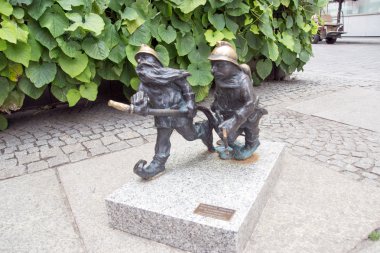cüce heykelini Wroclaw, Polonya