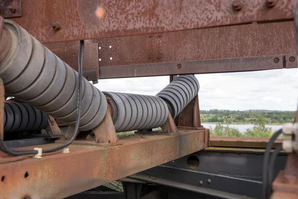 Industrial conveyor roller — Stock Photo, Image