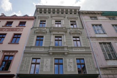 Wroclaw eski meydanında bina cephe