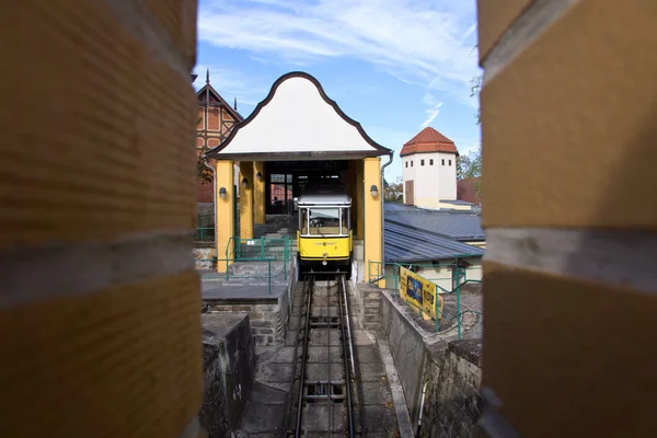 Funicular velho no distrito de Dresden Loschwitz — Fotografia de Stock