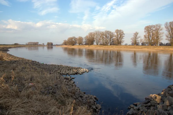 Pohled na řeku Labe v Sasku — Stock fotografie